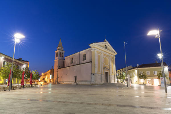 Church of Our Lady of Angel by night, Porec, Istia, Croatia