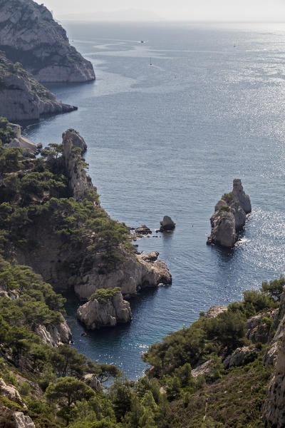 Marseille, Cassis, Provence, France, Europe. Landscapes of the Calanques,Calanque du Sugiton

