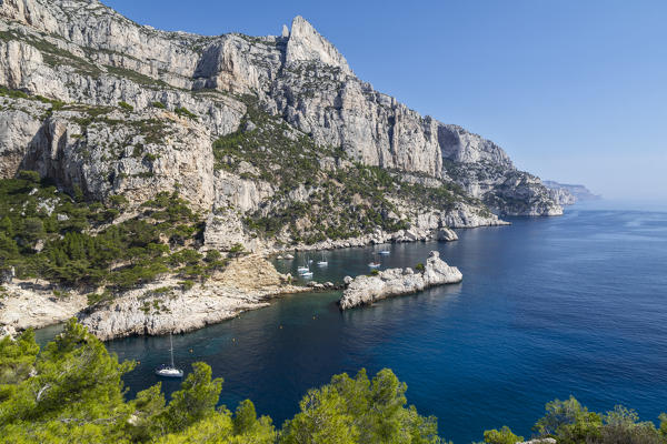 Marseille, Cassis, Provence, France, Europe. Landscapes of the Calanques,Calanque du Sugiton

