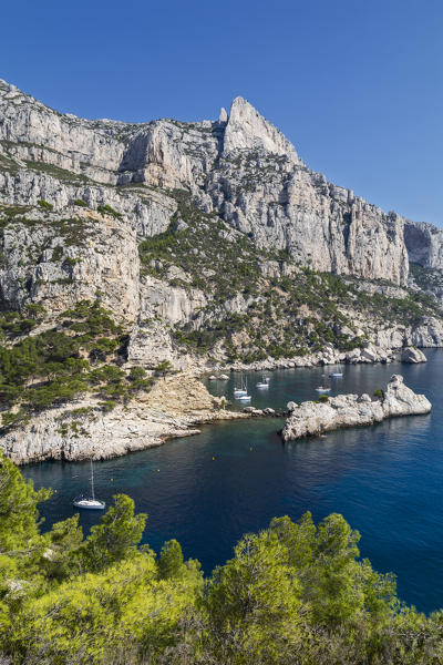 Marseille, Cassis, Provence, France, Europe. Landscapes of the Calanques,Calanque du Sugiton
