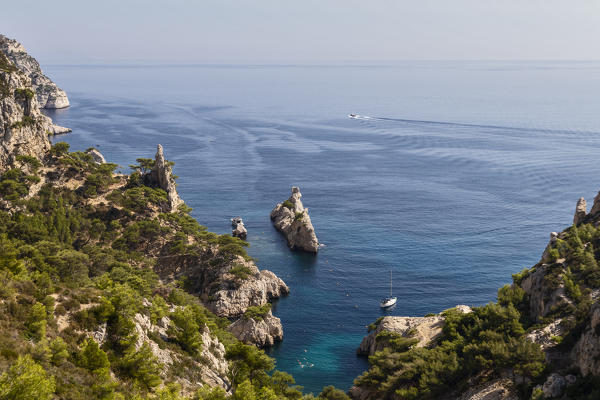 Marseille, Cassis, Provence, France, Europe. Landscapes of the Calanques,Calanque du Sugiton
