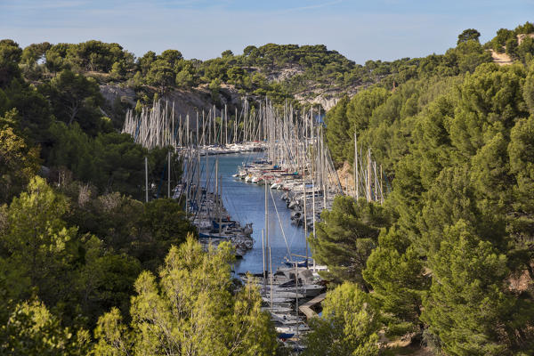 Marseille, Cassis, Provence, France, Europe. Landscapes of the Calanques,Calanque de Port-Miou 
