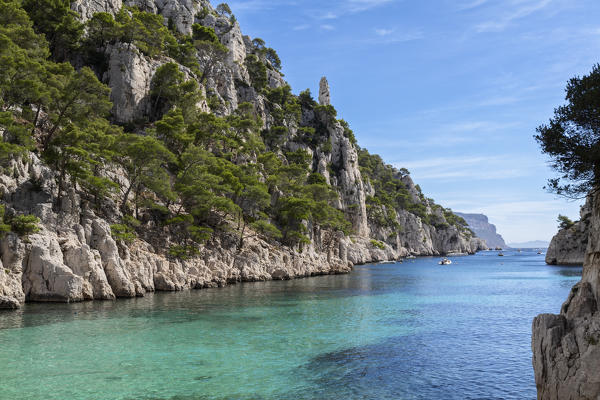 Marseille, Cassis, Provence, France, Europe. Landscapes of the Calanques, Calanque d'En-Vau 