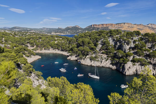 Marseille, Cassis, Provence, France, Europe. Landscapes of the Calanques,Calanque de Port-Pin 