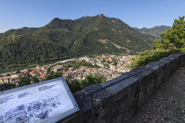 Varallo Sesia, Vercelli district, Piedmont, Italy.The Sacro Monte of Varallo, Unesco World Heritage Site,view of varallo
