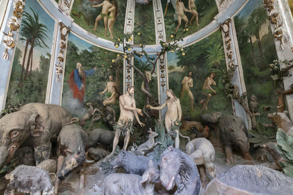 Varallo Sesia, Vercelli district, Piedmont, Italy.The Sacro Monte of Varallo, Unesco World Heritage Site,Chapel 1
