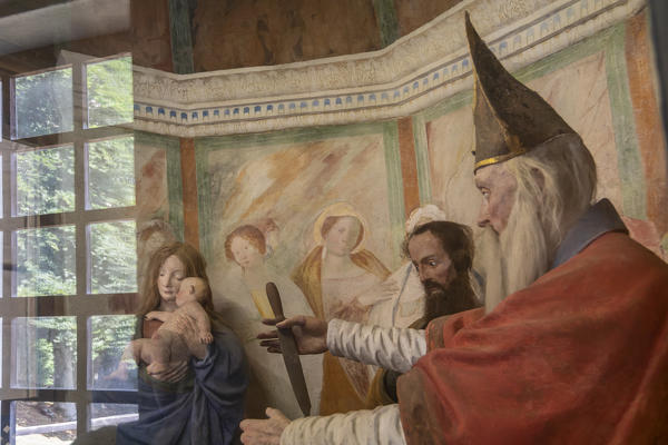 Varallo Sesia, Vercelli district, Piedmont, Italy.The Sacro Monte of Varallo, Unesco World Heritage Site, Chapel 8
