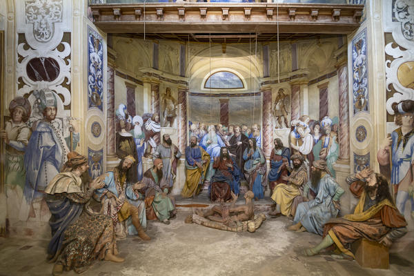 Varallo Sesia, Vercelli district, Piedmont, Italy.The Sacro Monte of Varallo, Unesco World Heritage Site, Chapel 15
