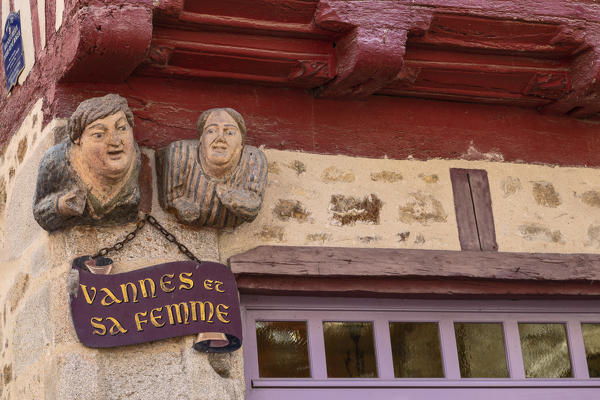 Brittany, Morbihan, Vannes, France. Vannes city, Vannes and his wife