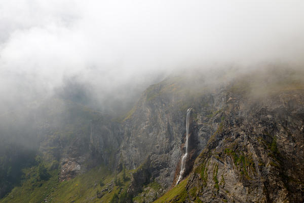 Germanasca valley, Piedmont,Turin, Italy. Pis piedmont waterfall