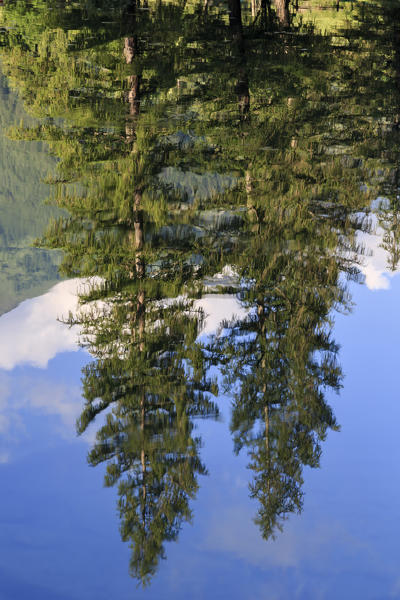 Chisone Valley, Piedmont,Turin,Italy. Reflections on the mountain lake