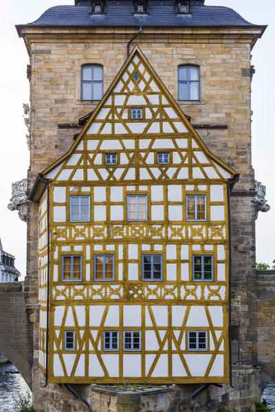 Bamberg, Bavaria, Germany, Europe. The typical houses in the Bamberg
