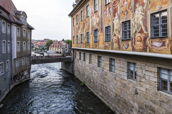 Bamberg, Bavaria, Germany, Europe. The typical houses in the Bamberg