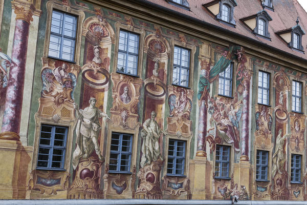 Bamberg, Bavaria, Germany, Europe. The typical houses in the Bamberg