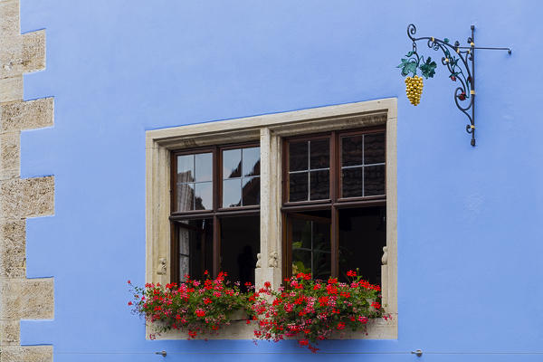 Rothenburg ob der Tauber, Bavaria, Germany, Europe. The typical houses in the Rothenburg ob der Tauber