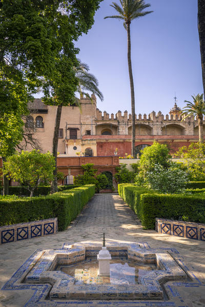 Real Alcazar gardens. Seville, Andalucia, Spain