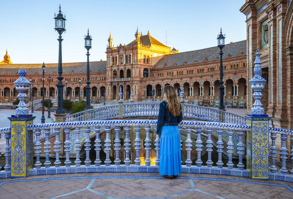 Plaza de Espana, Seville, Andalucia, Spain (MR)