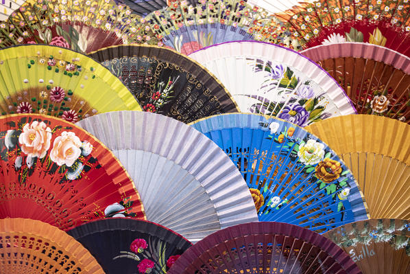 Folding fans in Seville, Andalucia, Spain