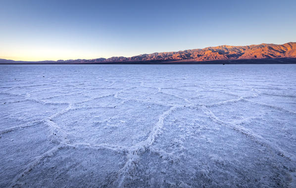 Badwater basin, the lowest point on USA, Death Valley National Park, California, USA