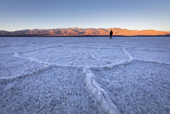 Badwater basin, the lowest point on USA, Death Valley National Park, California, USA