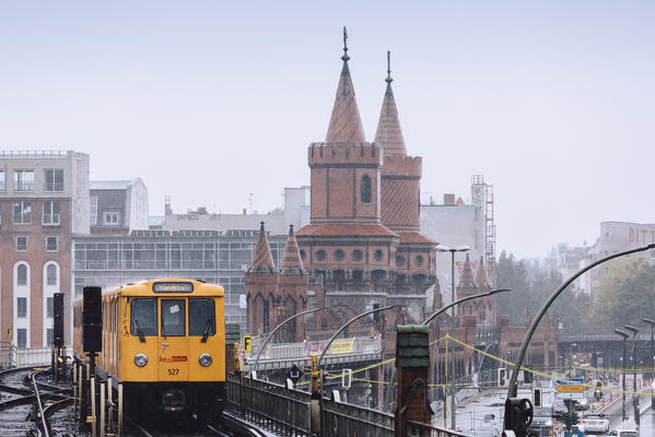 Warschauer Strasse station near Oberbaumbrucke, East Berlin, Berlin, Germany