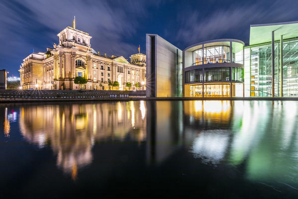 Berlin Mitte district, Parlament district with Reichstag and Paul Lobe Haus, Mitte, Berlin, Germany