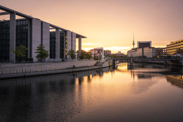Berlin Mitte district, Parlament district with Reichstag and Paul Lobe Haus, Mitte, Berlin, Germany