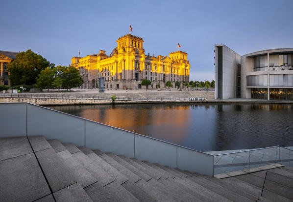 Berlin Mitte district, Parlament district with Reichstag and Paul Lobe Haus, Mitte, Berlin, Germany