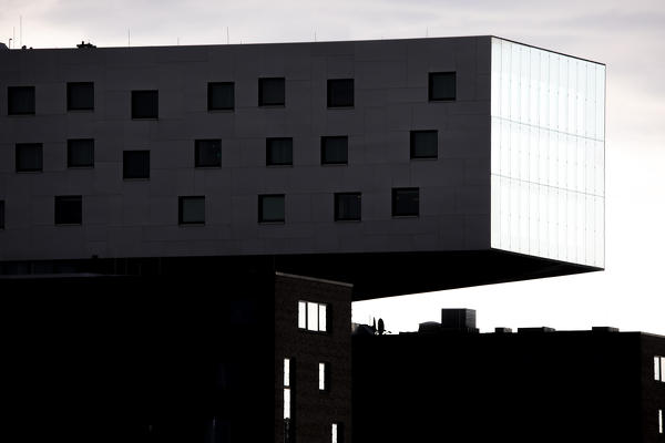 Modern architechture on Sprea River. Berlin, Germany.