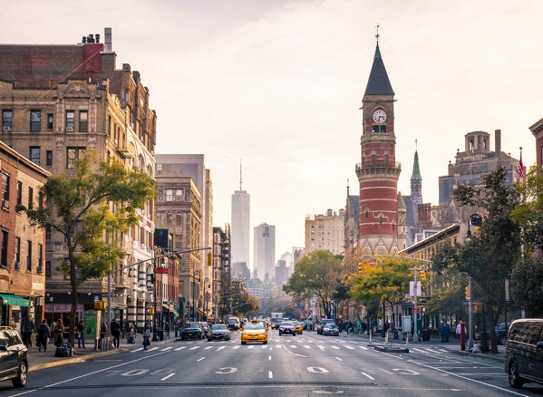 The Jefferson Library and the Liberty Tower, Manhattan, New York, USA