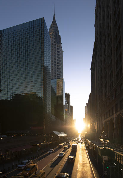 Manhattan edge near Chrisler Building. New York, USA