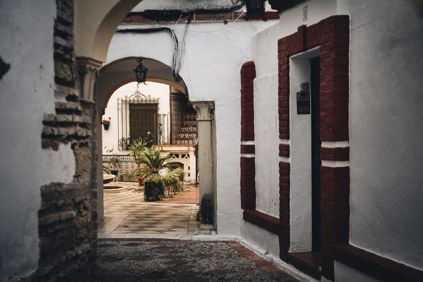 Interior of a patio in the city of Cordoba, Andalusia, Spain.