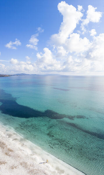 Aerial view of Stintino beach. Stintino, Sassari province, Sardegna, Italy