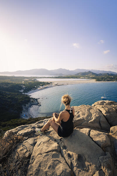 Porto Giunco landscape, near Capo Carbonara and Villasimiius, Sud Sardegna province, Sardegna, Italy.