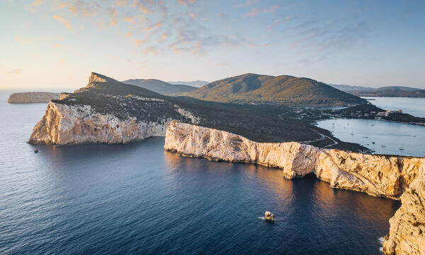 Sunset in Capo Caccia, Alghero, Sassari province, Sardegna, Italy