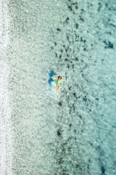 Aerial view of Stintino beach. Stintino, Sassari province, Sardegna, Italy