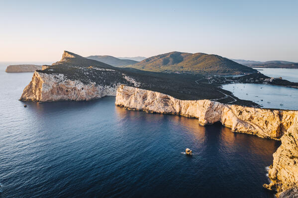 Sunset in Capo Caccia, Alghero, Sassari province, Sardegna, Italy