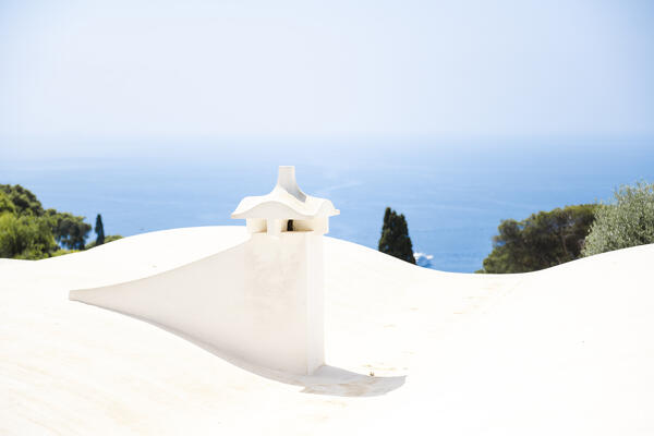 Details of a white house in Capri island, Campania, Italy