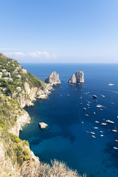Faraglioni cliffs, Capri island, Campania, Italy