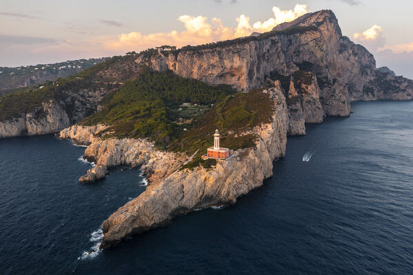 Punta carena lighthouse, Capri island, Campania, Italy