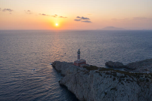 Punta carena lighthouse, Capri island, Campania, Italy