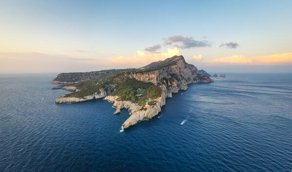 Punta carena lighthouse, Capri island, Campania, Italy