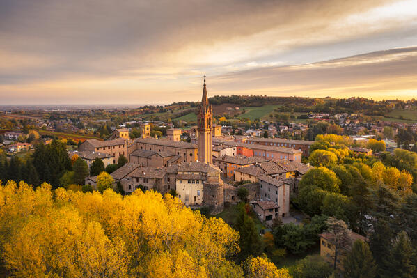 Castelvetro di Modena during autumn. Castelvetro di Modena, Modena province, Emilia Romagna, Italy.