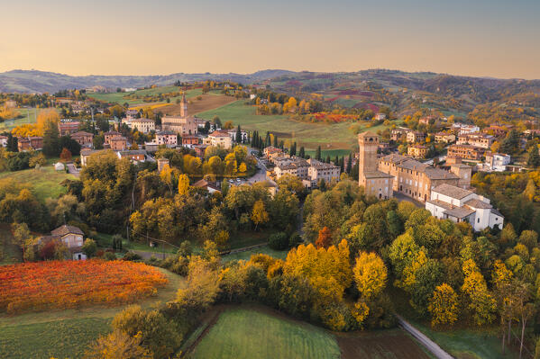 Castelvetro di Modena during autumn. Castelvetro di Modena, Modena province, Emilia Romagna, Italy.