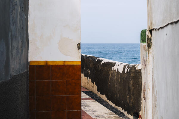 Abstract, architectural and vintage view of Houses in Tenerife, Canary Island, Spain.