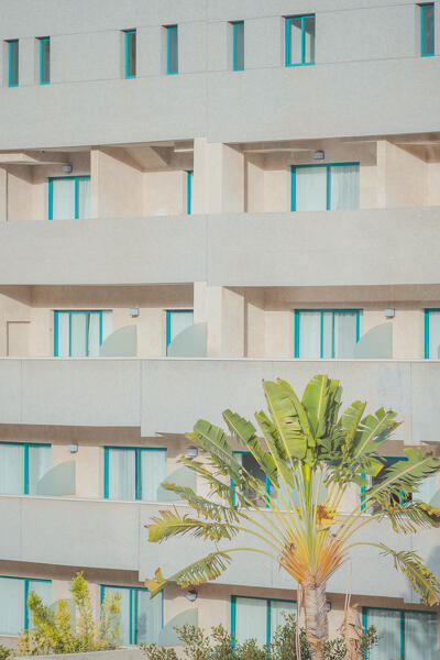 Abstract, architectural and vintage view of Houses in Tenerife, Canary Island, Spain.