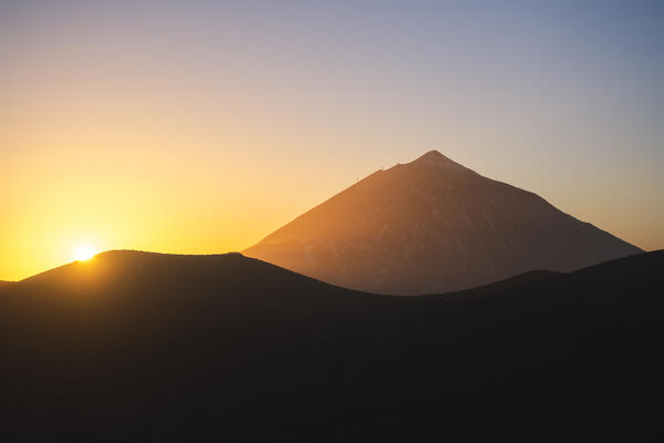 Sunrise in Teide National Park. Tenerife, Canary Islands, Spain