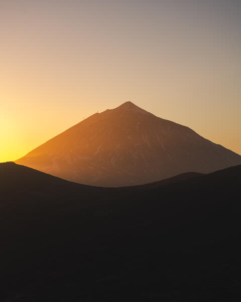 Sunrise in Teide National Park. Tenerife, Canary Islands, Spain