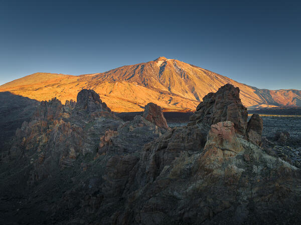 Sunrise in Teide National Park with Teide Caldera. tenerife, Canary Islands, Spain