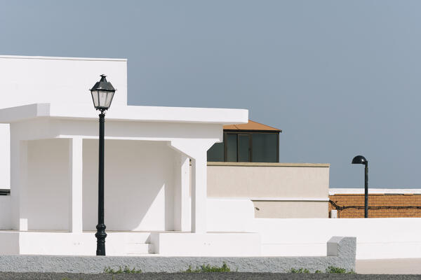 Abstract, architectural and vintage view of Houses in Tenerife, Canary Island, Spain.